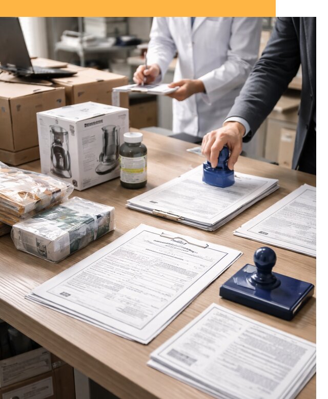 Сертификация импортных товаров от 12766 с таможенным сопровождением